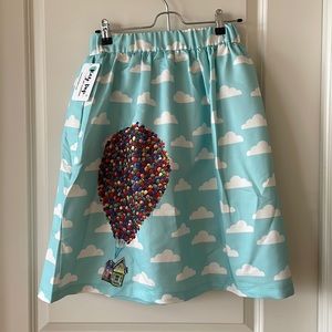 Disney UP unique art skirt with pockets